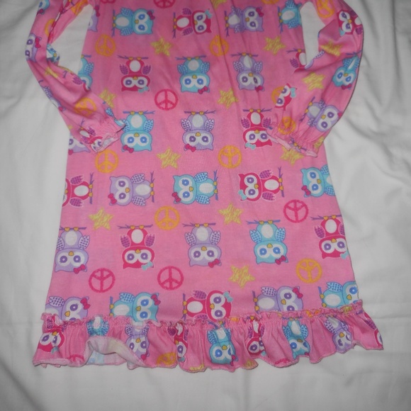 J.Khaki Pink Owl Peace Sign Nightgown - Picture 2 of 3